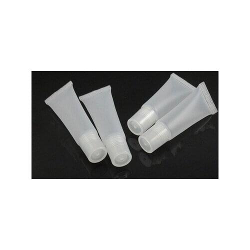 8ML12ML Clear Plastic Soft Hose Tube for Lipgloss, Empty Portable Squeezable Lip Paint Oil Refillable Container, Lip Gloss/Lip