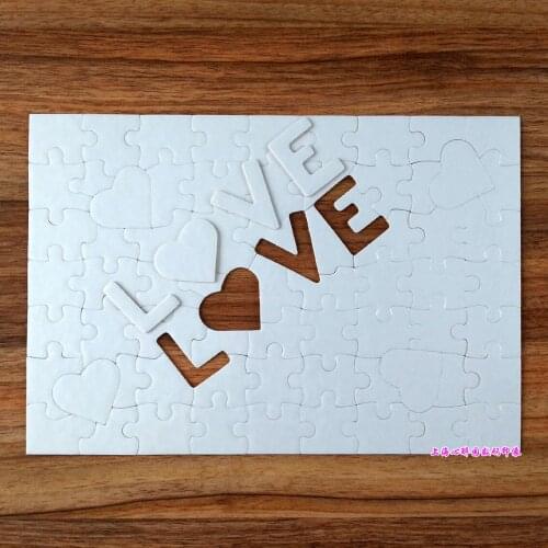 Free Shipping 20pcs/lot A4 LOVE Sublimation Blank Puzzle DIY Craft Jigsaw Puzzle For Sublimation Ink Transfer