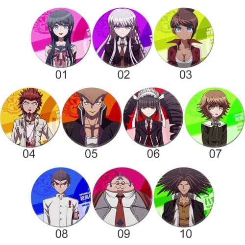 5.8cm Game Keychains Anime Danganronpa Badge Pins Brooch Backpack For Clothes Backpack Decoration Childrens Gift