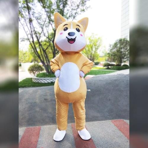 Dog Mascot Costume Suits Dress Birthday Party Dog Cosplay Outfits Adult Size