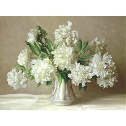 Flowers Printed 11CT Cross Stitch Kit DIY Embroidery DMC Threads Painting Hobby Craft Sewing Sales Wholesale Decor