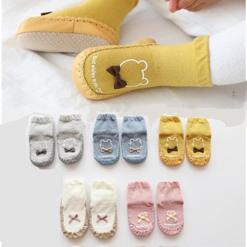 Baby Girl Anti-Slip Shoes Newborn Cotton Non-Slip Floor Socks Sneakers Babies Boy Cartoon Indoor Socks Infant Shoes for Toddlers