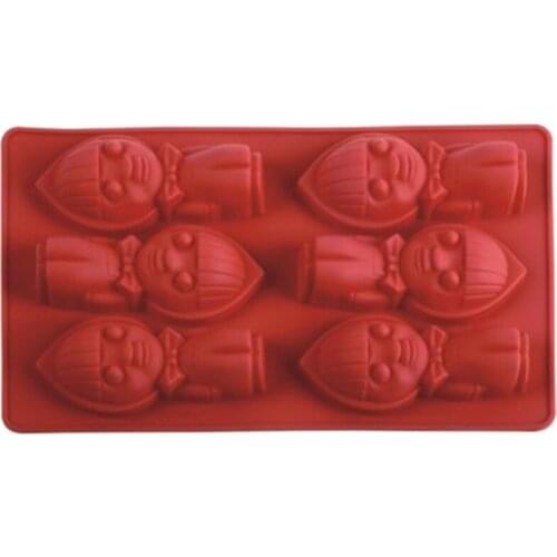 New 6 cavity girl doll shape silicone bakeware fondant cake chocolate mold resin clay craft mould