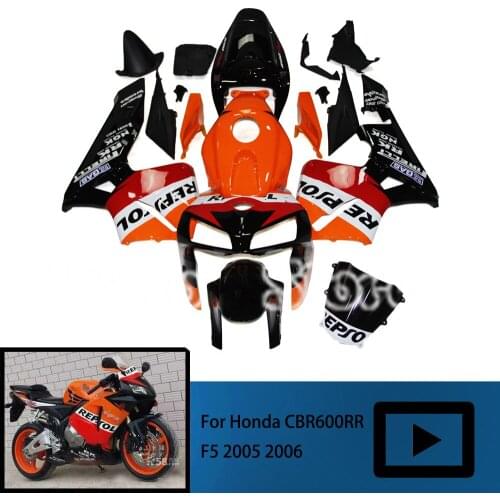 Advanced Suitable for Honda CBR600RR 05 06 Motorcycle Mosaic Color Body ABS Injection Fairing Kit 2005 2006 Shell