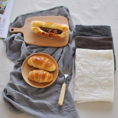 45*65cm Solid Simple Japanese Style Mat Napkin Cotton Linen Dessert Table Napkin Tea Towels Kitchen Dishcloth Placemats