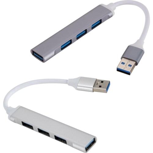 Portable 5Gbps USB HUB Extender Aluminum Alloy 4 Port Multi USB 3.0 USB 2.0 Splitter Laptop Adapter for Computer Laptop PC