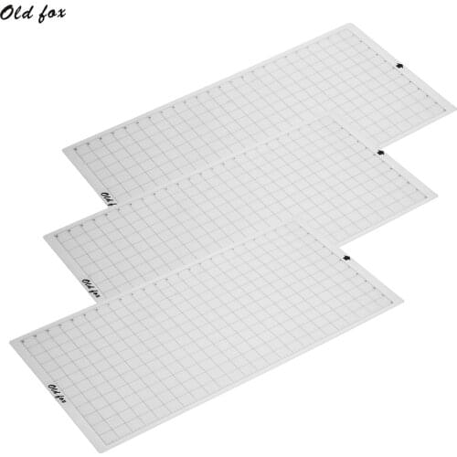 OLD FOX Replacement Cutting Mat Transparent Adhesive Mat Measuring 12*24In for Silhouette Cameo Cricut Explore Plotter Machine