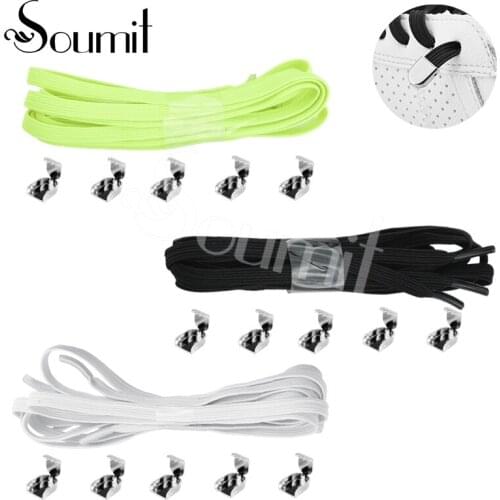 Soumit 1 Pair Simplicity Elastic No Tie Shoelaces Flat Locking Shoe Laces Kids Adult Quick Shoelaces 106cm Shoe Laces Strings