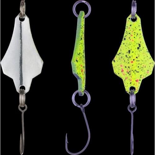 WALK FISH 1PCS Fishing Lure Aircraft t Colorful Spoon Bait 3g 28mm Metal Spoon Fishing Lure For Trout 8# Single Hook