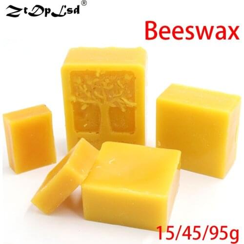 1PCS 15/45/95g Organic Natural Pure Beeswax Ballina Honey Wax Bee Cosmetic Maintenance Protect Wood Furniture Food Grade Soap