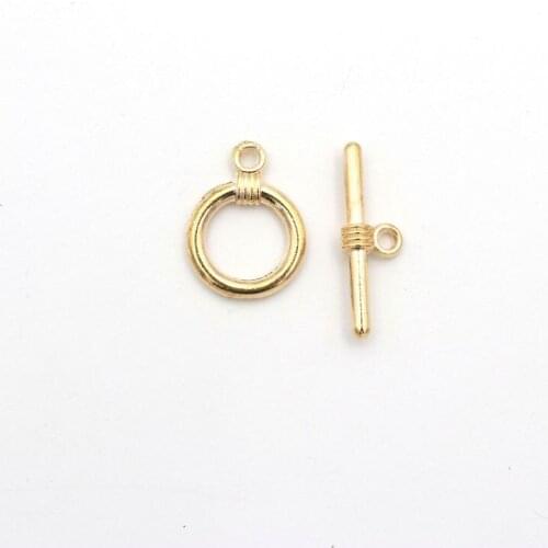 10 Set Antique Silver Smooth Circle OT Clasp Connector For Jewelry Making Bracelet Necklace Diy Accessories Needlework Wholesale