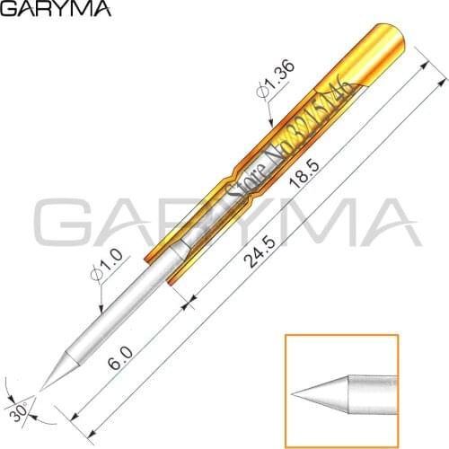 100Pcs in a Pack Dia 1.0mm P160-B1 Spring Test Probes Pogo Pin Length 24.5mm Stroke Spring Froce:140g Tool Wholesale