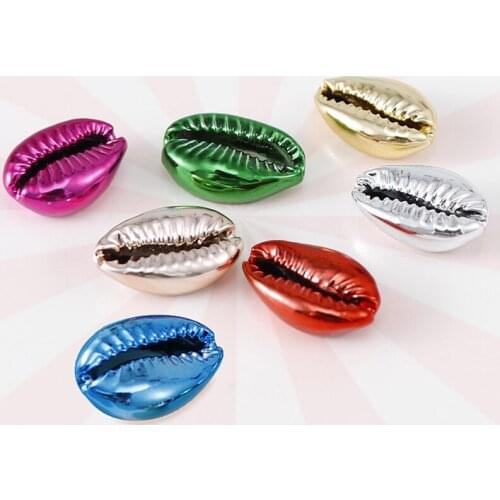20 Pieces / Pack Natural Shell Colorful Electroplating Jewelry DIY Handmade Material Bracelet Necklace Accessories