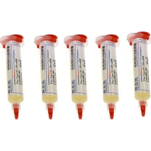 5 Packs, 10Cc Flux Paste, High Quality Solder Paste Nc-559-Bga Grease, Used for Welding Work Flux Flux + Needle