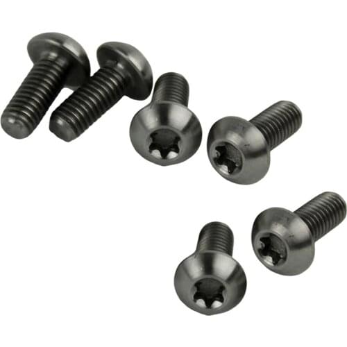 6 Lightweight Bike Disc Brake Bolts Rotor Screw M5x10mm Water Bottle Cage Screws