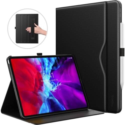 Case For iPad Pro 11 2nd Gen 2020&2018,PU Leather Business Folding Stand Folio Cover for iPad Pro 12.9 4th Generation 2020&2018