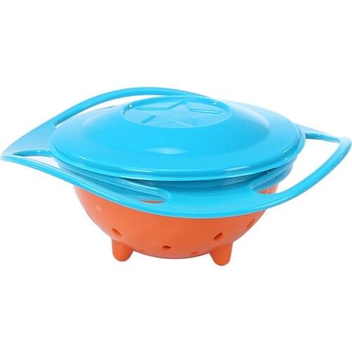 360 Degree Rotating Gyro Bowl Baby Childrens Kid No Spill Balance Feeding Feeding