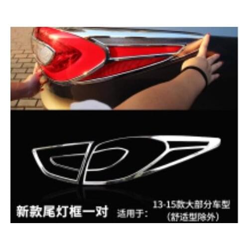 For Hyundai ix35 2013 2014 2015 Chrome Rear Headlights Tail Lights Lamp Cover Trim Frame Bezel Garnish Car Accessories