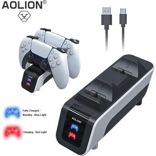 Aolion Controller Charger Type C USB Dual Charging Stand Station Dock for PS5 Game Handle Adapter Accessories