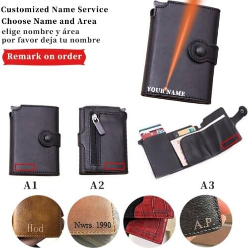 Travel Casual Unisex Wallet Coin Purse Top Quality Smart Wallet Metal Aluminum Auto Pop-up Fashion Button Money Bag