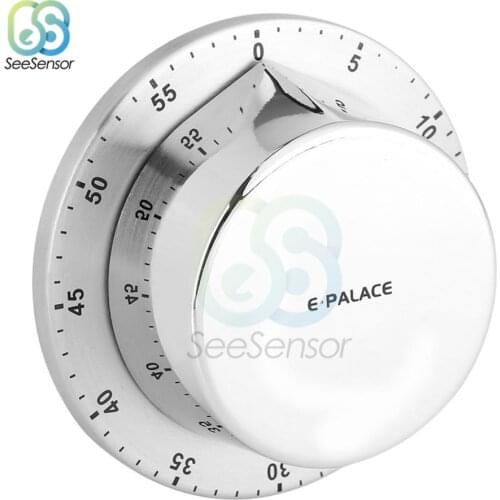 Stainless Steel Kitchen Timer with Magnetic Base Mechanical Cooking Timer Alarm Clock Countdown Cooking Tools Kitchen Gadgets