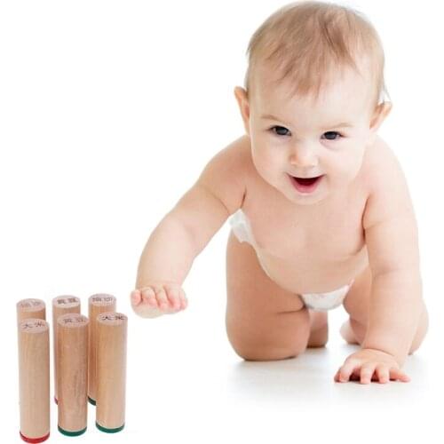 Montessori Sensorial Auditory Sound Boxes Cylinders Kids Baby Educational Toys