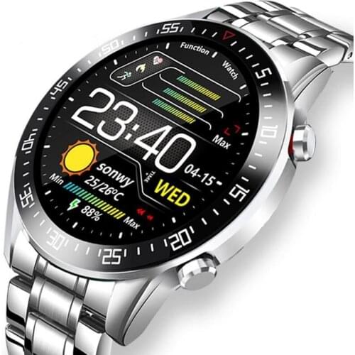 2021 Men Smart Watches Fashion Full touch screen Stainless Strap IP68 Waterproof Fitness Watch Luxury for men C2