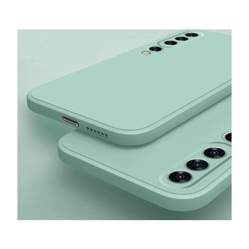 For Xiaomi Mi 10T Pro Case Soft Liquid silicone Skin Slim Straight edge protect Back Cover Case for Xiaomi mi 10 Pro Mi10 Ultra