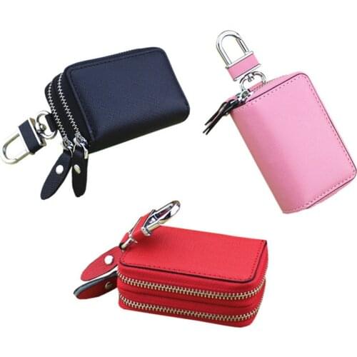 Newest PU Leather Men & Women Car Key Bag Wallet Multi Function Key Case Fashion Housekeeper Holders Keychain