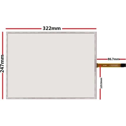 New 15-inch 4-wire resistive touch screen is suitable for ordering machine industrial industrial touch screen 322*247mm