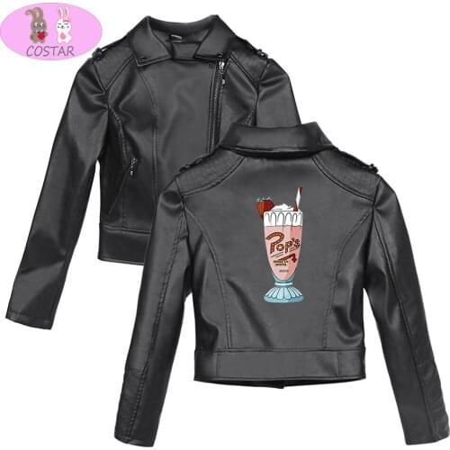 COSTAR Hot TV Series Riverdale Theme Printed Faux Leather Coat Punk Style Fashion Unisex Jacket