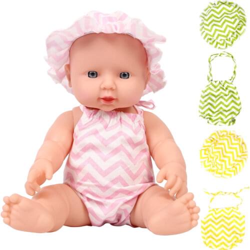 Realistic Reborn Baby Doll with 3 Set Clothes Hat Newborn Baby Play Doll Lifelike Simulation Toy for Kids Birthday Gift