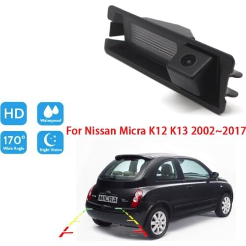 Backup Rear View camera For Nissan Micra K12 K13 2002 ~ 2017 CCD Night Vision parking Camera Waterproof high quality RCA
