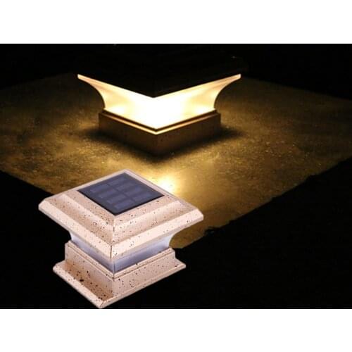 Solar Garden Light Fence Solar Lamp Deck Patio Pathway Post Lights Column Lamp LED Outdoor Waterproof Landscape Corridor Lamps