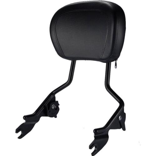 Passenger Backrest Sissy Bar Leather For Harley Touring Street Glide Road King 2008 2009 2010 2011 2012 2013 2014 2015 2016