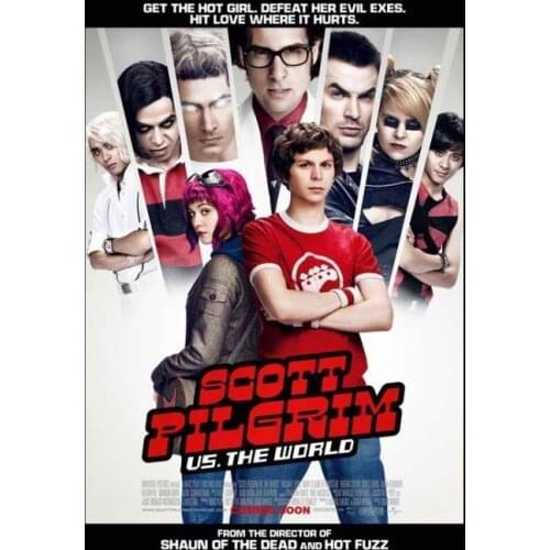 Lot style Choose NEW SCOTTPILGRIM VS THE WORLD OFFICIAL CINEMA MOVIE Art print Silk poster Home Wall Decor