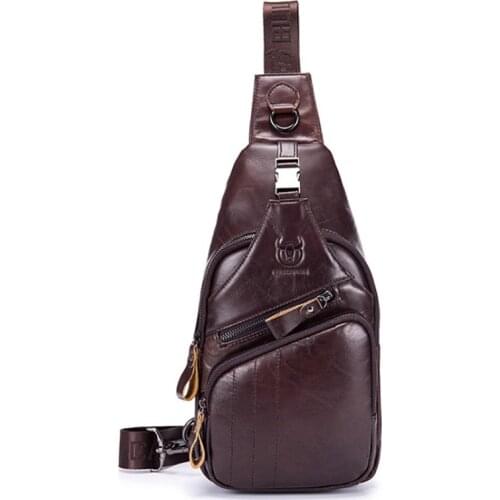 Fashion brand mans messenger bag Men shoulder Genuine leather Chest Bags Crossbody business Messenger bags Male Handbag