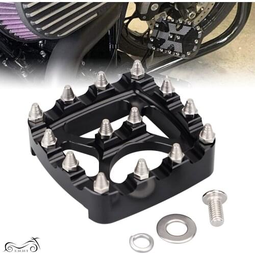 CNC Brake Pedal Pad For Harley Dyna Fat Bob FXDF Iron 883 Sportster 1200 Forty Eight Seventy Two Softail Deuce FXSTD Breakout