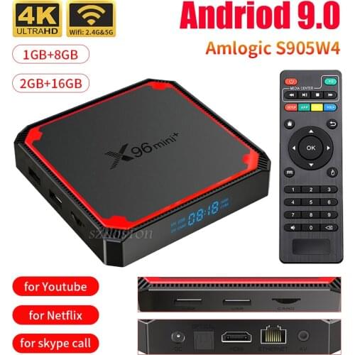 X96 Mini Plus Android 9.0 TV BOX HD 4K Home Theater Smart TV Box WiFi Media Player For YouTube Google Voice Video tvbox 8GB 16G
