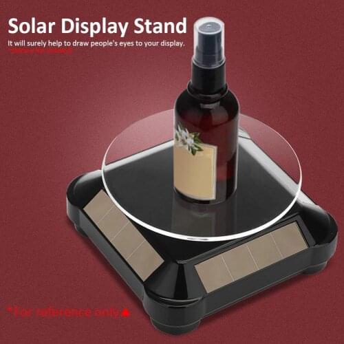 Solar Display Stand Turntable Rotating Display For Jewelry Watch For Office Coin Mobile Phones Gifts 360 Degree Rotation