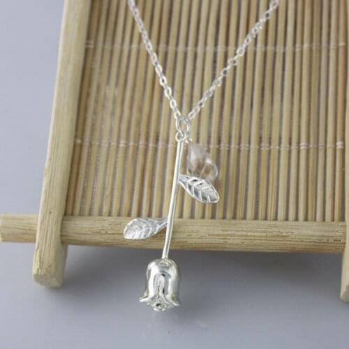 Daisies Pure 925 Sterling Silver Statement Necklace Women Vintage Jewelry Trendy Rose Flower Link Chain Bijoux For Female