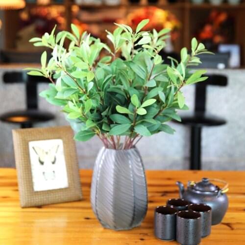 1PC Artificial Leaf Branch Silk Rhododendron Leaves for Home Decor Wedding Plants Faux Fabric Foliage Bedroom Decoration 64cm