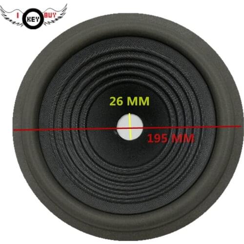 Free Shipping 2 Pcs 8 Inch Speaker Horn Corrugated Cones Paper Cone Speakers Wavy Cone Foam Edge 195 MM 26 MM 46 MM