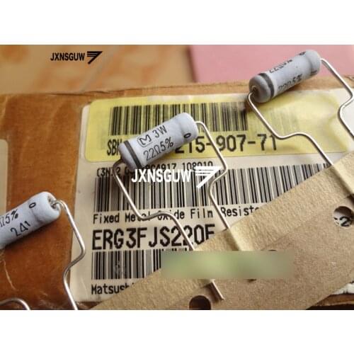 20PCS NEW Original Matsushita 5% 3W22R 5.5X15MM Fever resistance 3W 22R Metal oxide film resistor 22R 3W 22ohm
