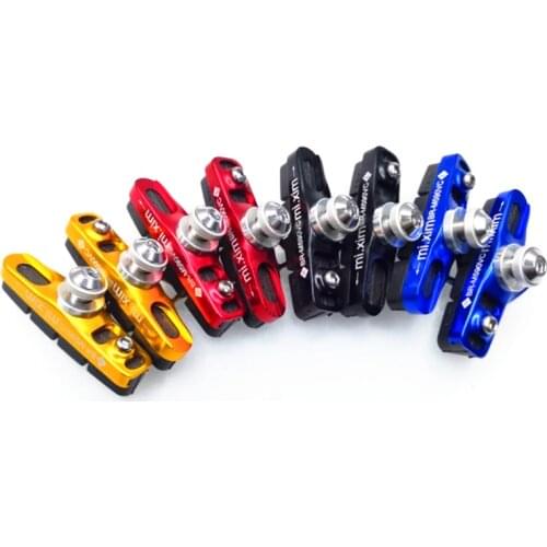 2021New Bike Brake Pads V-brake Pads with Mud Trough Silent Bicycle Brake Pads Road Bike Brake Pads for carbon fiber rims