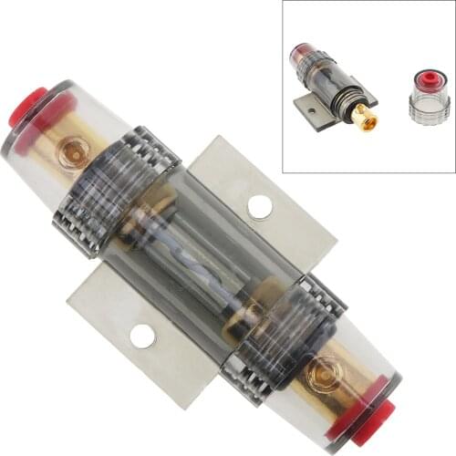 Car Audio Refit Fuse Holder 8 Gauge 60A DC 12V Auto Car Stereo Audio Circuit Breaker Inline Fuse