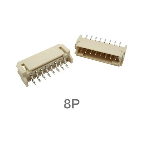 Free shipping 50PCS PH-AWT Pitch 2.0MM SMT PH2.0-8P AWT JST Connector Horizontal Patch SMD Needle Socket 2.0-8PIN Pin Header