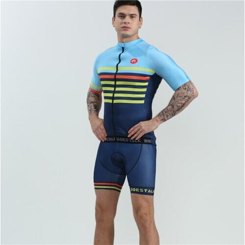 Boestalk brand bike cycling clothing summer short sleeve gel cushion pants miti webbing can be customized