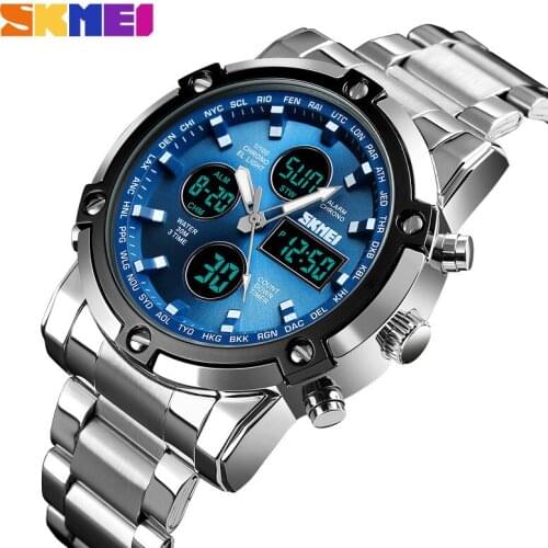 Skmei Top Brand Sport Quartz Wrist Watch Men Military Waterproof Luminous Watch LED Digital Watches Men Clock Male Montre Homme
