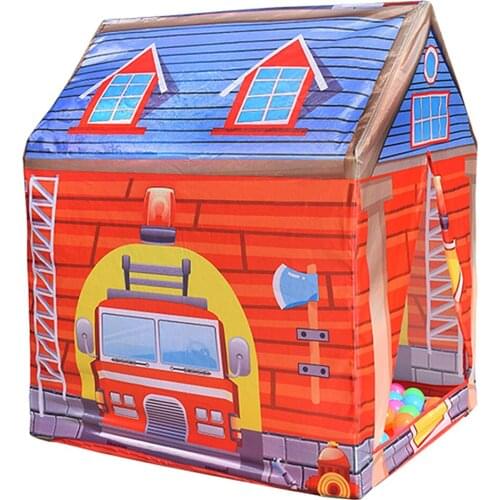 Kids Fire Control Themed Tent Playhouse Indoor Outdoor Up Play Tent